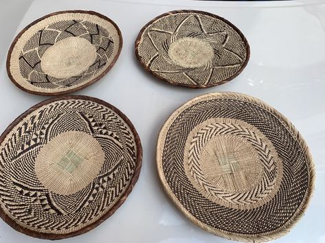 Wall Decor Baskets, Dining Area Kitchen, Decor Baskets, Basket Wall Hanging, Group Of 4, Wall Hanging Basket, Stair Case, Natural Sisal, African Baskets