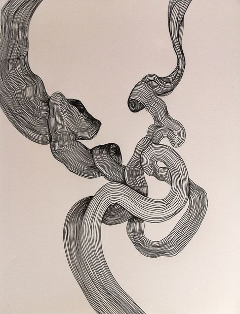 A sketch a day... Drawings Of Wind, Abstract Pen Art, Abstract Art Sketch, Layered Prints, Movement Concept, Brazilian Tattoo, Lines Drawing, Fineliner Art, Abstract Sketches