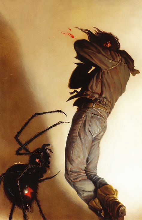 Randall Flagg, Mordred, La Tour Sombre, Michael Whelan                                                                                                                                                                                 Más Dark Tower Art, Roland Deschain, Randall Flagg, Michael Whelan, The Dark Tower Series, The Dark Tower, Fantasy Artist, Traditional Paintings, American Traditional