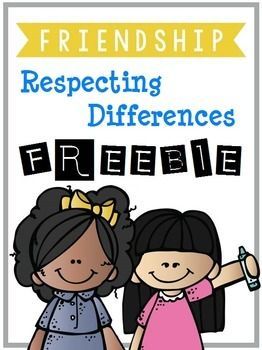 This freebie offers you several activities that will help teach students about friendship and respecting differences. Friendship: Respecting Differences-Despite Our Differences-Friendship Words-Good Friend vs. Bad Friend-Friendship Acrostic Poem-Me Too! Respecting Differences Activities, Diversity Books, Enemy Pie, Teaching Respect, Classroom Management Preschool, Friendship Lessons, Friendship Words, Friendship Skills, Friendship Activities