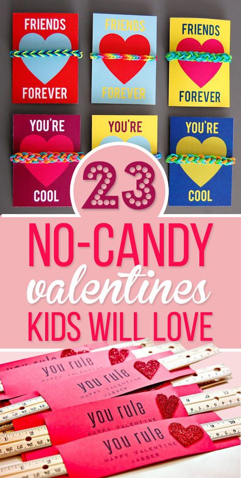 23 No-Candy Valentines Kids Will Love Even More Than Sugar Candy Valentines, Love Surprise, Valentines Kids, Saint Valentin Diy, Valentines Bricolage, Easy Valentines, Valentinstag Party, Valentine Gifts For Kids, Happy Hearts Day