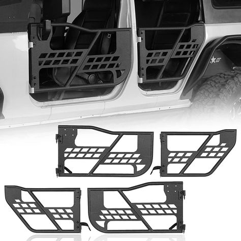 V8 GOD Wrangler JK Tubular Half Doors Offroad Trail Doors Compatible with 2007-2018 Jeep Wrangler JK Unlimited 4-Door Include Front & Rear 4PCS Set 4 Door Jeep Wrangler, Wrangler Unlimited Sahara, Half Doors, Jeep Wrangler Unlimited Sahara, Wrangler Unlimited Sport, Door Guard, Jeep Wrangler Unlimited Rubicon, Jeep Jl, Jeep Xj