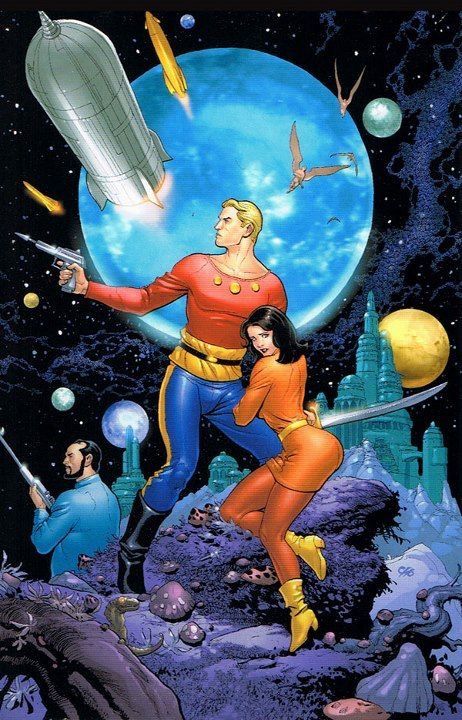 Sci Fi And Fantasy Art, Frank Cho, Scifi Fantasy Art, Sci Fi Comics, Flash Gordon, Classic Sci Fi, 80s Cartoons, Pulp Art, Valerian