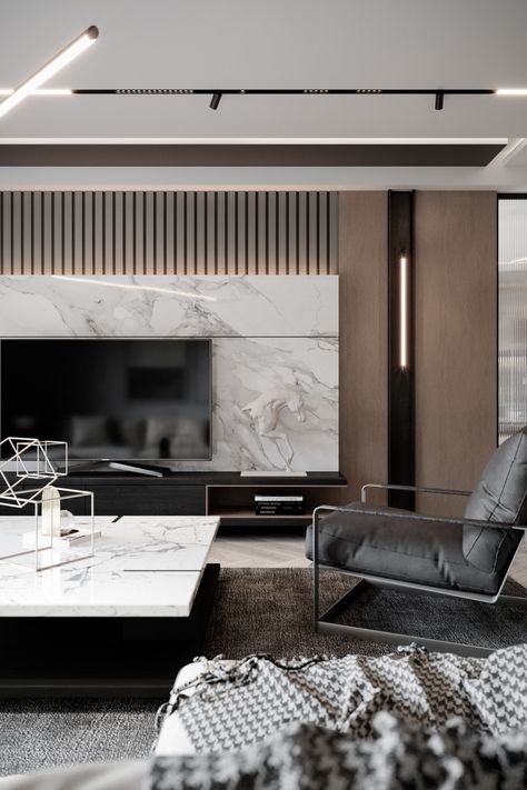 Armani Casa, Modern Tv Wall, Living Room Tv Unit, Tv Room Design, Luxury Living Room Design, 아파트 인테리어, Tv Wall Design, Living Room Design Decor, Living Room Tv Wall