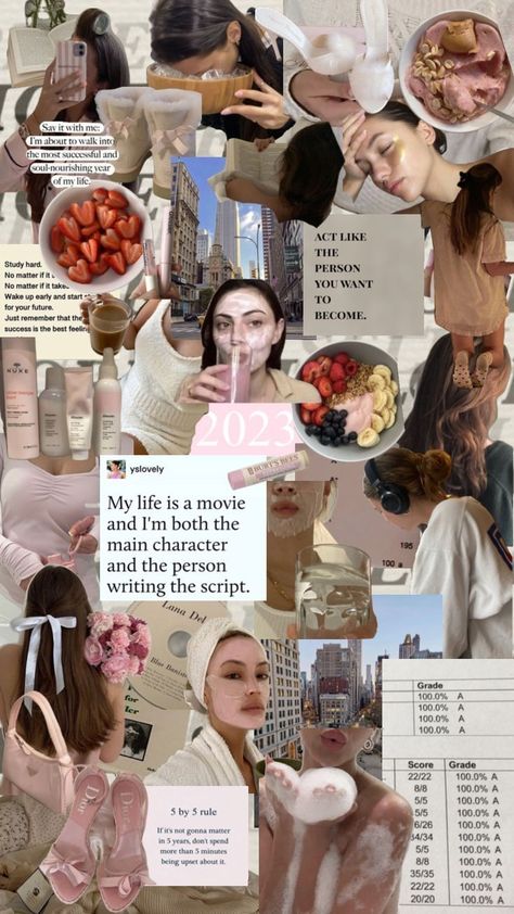 It Girl Moodboard, It Girl Aesthetic Wallpaper, Glow Up Skin Care, Glow Up Aesthetic, Glow Up Skin, Glow Up Checklist, 2023 Moodboard, Up Aesthetic, Facial Routine Skincare