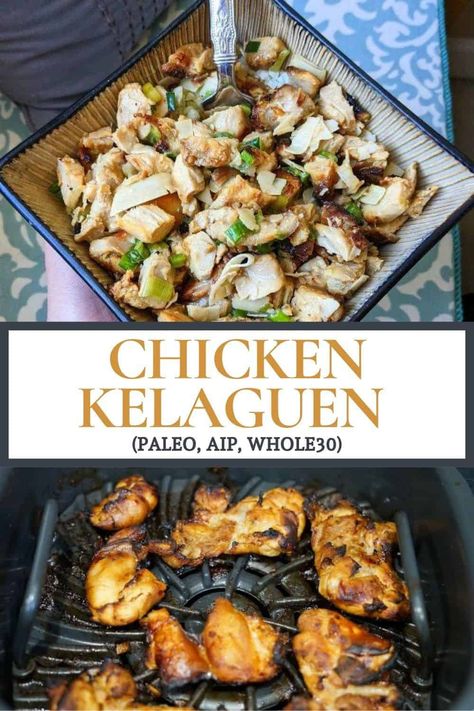 Chicken Kelaguen Recipe, Kelaguen Recipe, Chicken Kelaguen, Ground Turkey Stroganoff, Glass Noodles Recipe, Autoimmune Paleo Recipes, Aip Paleo Recipes, Aip Paleo, Fried Cauliflower