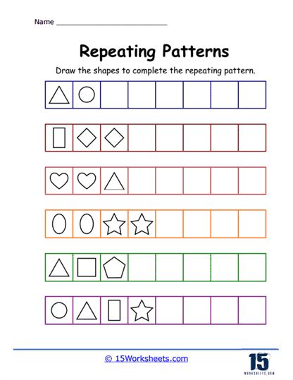 Sequence Pattern Worksheet, Worksheets For Class 1, Holiday Science, Math Patterns, Pattern Worksheet, Kindergarten Social Studies, Pattern Recognition, Shapes Worksheets, Logical Thinking