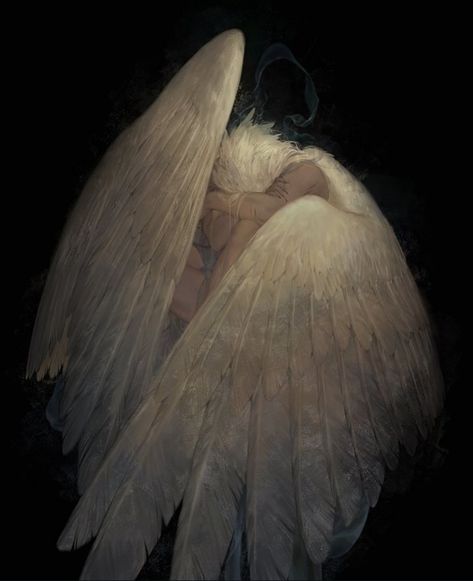 White Wings, An Angel, In The Dark, Angel, White, Art