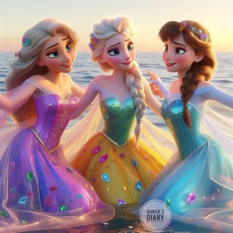 Elsa Anna, Frozen Elsa, Elsa Frozen, Art Beautiful, Disney Art, Rapunzel, Pool Party, Anime Art, Frozen