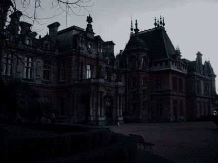 Gothic Mansion Aesthetic Exterior, Gothic Mansions Castles, Black Manor Aesthetic, Dark Manor Exterior, Dark Manor Aesthetic, Gothic Mansion Aesthetic, Riddle Manor, Gaunt Aesthetic, Dark Academia Mansion