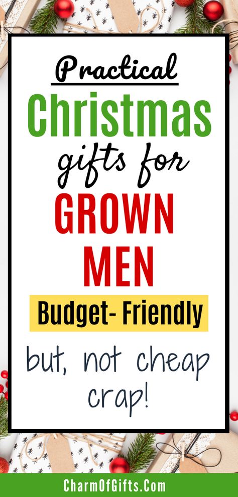 Men will love these Christmas gifts that are not gimmicky products but sophisticated gadgets and ideas they can use in their life. #christmas #giftformen #giftsforhim Adult Brother Gifts, Inexpensive Christmas Gifts For Men, Gifts For Young Men Christmas, Gifts For Travelers Men, Grab Bag Gift Ideas Christmas, Manly Man Gifts, Cheap Christmas Gifts For Family, Christmas Goodie Bags For Adults, Inexpensive Gifts For Men