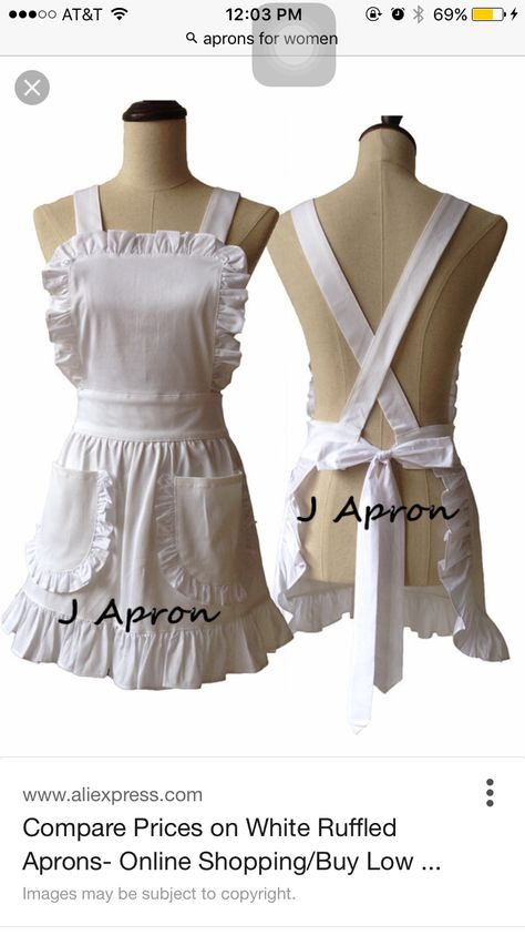 Japanese Style Women, Apron Kids, Plastic Aprons, Ruffle Apron, Childrens Aprons, Work Aprons, White Apron, Aprons Patterns, Cotton Apron