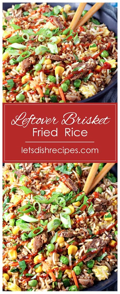 Brisket Stir Fry, Leftover Beef Recipes, Rice Leftovers, Brisket Sides, Brisket Side Dishes, Easy Suppers, Leftover Pot Roast, Braised Brisket, Leftover Beef