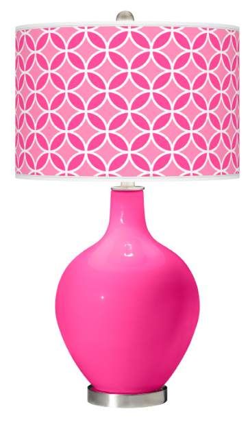 Lamps Pink, Hot Pink Lamp, Pink Lighting Lamp, Hot Pink Throw Pillows, Hot Pink Decor, Small Pink Lamp, Hot Pink Lamp Shade, Pink Lamp Shade, Pink Glass Lamp Shade