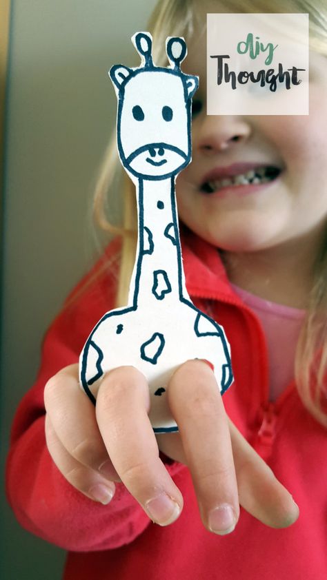 giraffe finger puppet Giraffe Finger Puppet, Puppet Diy, Homeschool Coop, Finger Puppet Patterns, Puppets Diy, Puppet Patterns, Kids Crafting, Finger Puppet, Recycled Cardboard