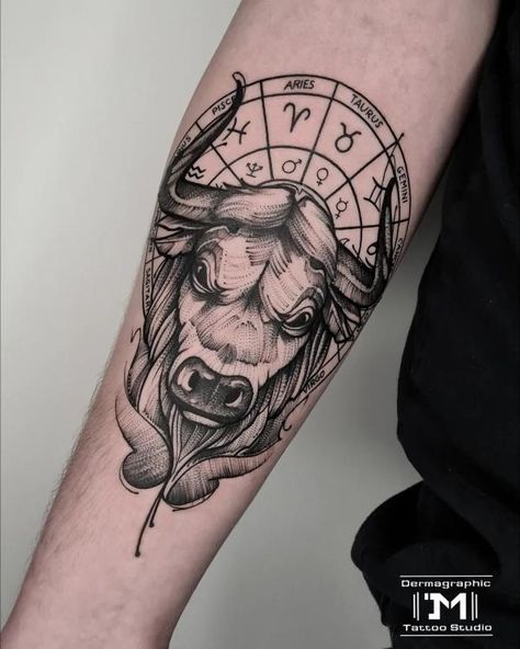 Taurus Zodiac Tattoo Men, Zodiac Tattoos Taurus, Bull Tattoos Taurus, Taurus Skull Tattoo Men, Taurus Symbol Tattoo Men, Taurus Bull Tattoos For Men Arm, Taurus Tattoo For Women, Taurus Symbol Tattoo, Taurus Bull Tattoos