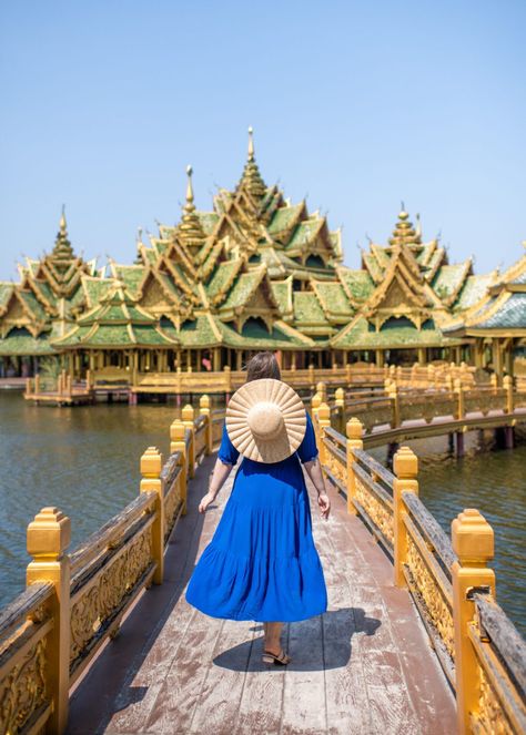 Bangkok Temple Outfit, Bangkok Picture Ideas, Thailand Temple Outfit Ideas, Bangkok Outfit Ideas, Bangkok Outfit Travel Ootd, Bangkok Thailand Photo Ideas, Thailand Travel Photos, Bangkok Ootd, Thailand Poses