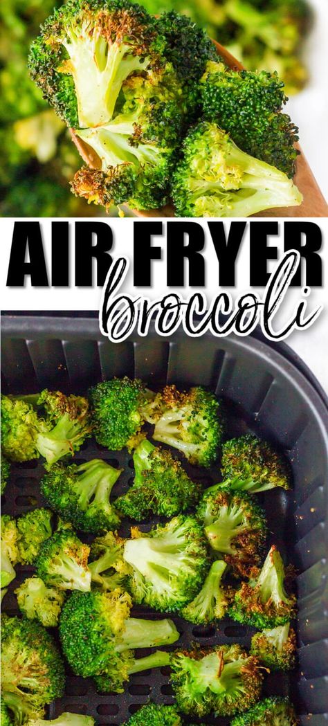 Recipe For Fresh Broccoli, Easy Broccoli Recipes, Air Fryer Broccoli, Fried Broccoli, Recipes Air Fryer, Air Fryer Oven Recipes, Broccoli Recipe, Easy Air Fryer, Frozen Broccoli