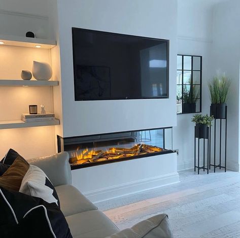 Modern Lounge Ideas, Tv Unit Design Modern, Feature Wall Living Room, Tv Wall Mount, Living Room Decor Fireplace, Accent Walls In Living Room, Cosy Living Room, Living Room Design Inspiration, Home Aesthetic