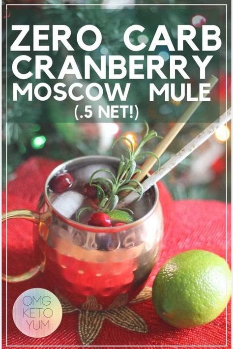 Keto Juicing, Low Carb Alcoholic Drinks, Cranberry Moscow Mule, Keto Cranberry, Drinks Vodka, Sugar Free Cocktails, Drinks Christmas, Drinks Pictures, Dessert Leger