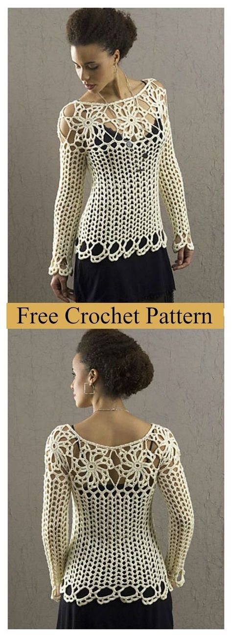 Avalon Top Free Crochet Pattern #freecrochetpatterns #top Crochet Top Down Pattern, Crochet Black Top, Pattern Sweaters, Crochet Bodycon Dresses, Crochet Top Dress, Black Crochet Dress, Crochet Tops Free Patterns, Crochet Summer Tops, Crochet Simple