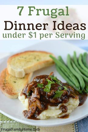 These 7 frugal dinner ideas can help you keep your food cost lower and feed your family well too. There’s a bonus tip I use every month too. Frugal Dinner Recipes, Frugal Meal Planning, Low Cost Meals, Frugal Cooking, Salisbury Steak Recipes, Cheap Easy Meals, Food Cost, Dinner On A Budget, Inexpensive Meals