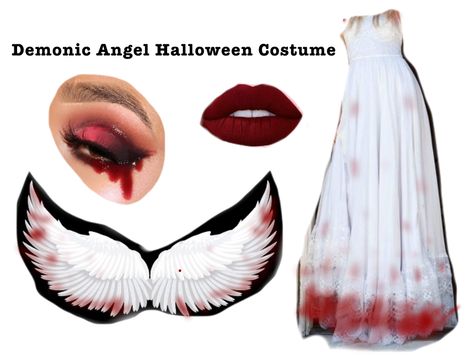 Demonic Angel Costume, Creepy Angel Costume, Halloween Costumes Fallen Angel, Dead Angel Costume, Scary Angel Costume, Fallen Angel Costume Diy, Evil Angel Costume, Fallen Angel Halloween Costumes, Ange Halloween