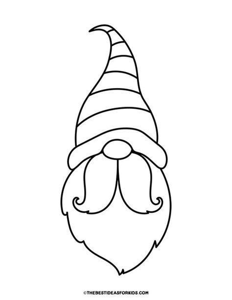 Gnome Face Coloring Page Gnome Face, How To Make A Gnome Free Pattern, Gnome Template, Drawing Gnomes Simple, Free Gnome Patterns, Gnome Drawing Simple, Gnome Template Free Printable, Christmas Gnomes Drawing Simple, Holiday Gnome Drawing