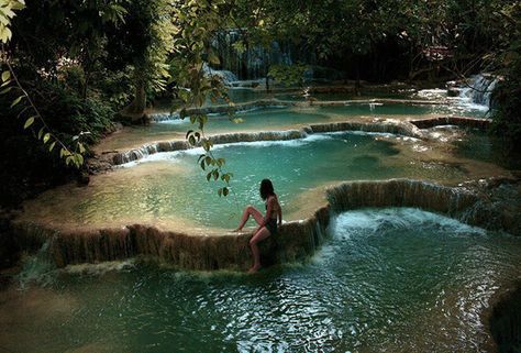 Erawan National Park, Magical Village, Luang Prabang, Swimming Holes, Thailand Travel, Pretty Places, On The Edge, Places Around The World, Asia Travel