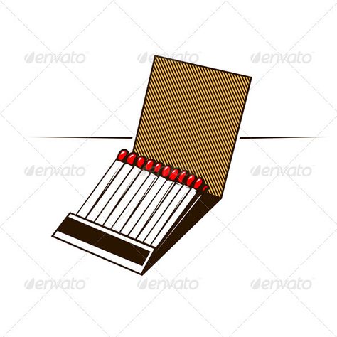 Matches Box Box Of Matches Drawing, Matchstick Drawing, Matchbox Drawing, Matches Drawing, Matchbox Sketch, Match Box Drawing, Burning Match Tattoo Design, Matches Illustration, Matchstick Illustration