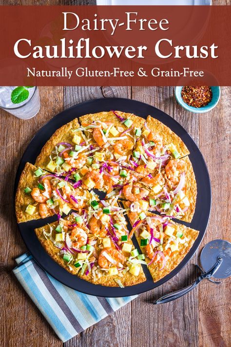 Dairy Free Pizza Crust, Low Sugar Diet Recipes, Dairy Free Pizza, Cauliflower Pizza Crust Recipe, Dinner Recipes Healthy Low Carb, Cauliflower Pizza Crust, Low Carb Low Fat Recipes, Postre Keto, Boiled Egg Diet Plan