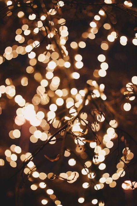 Winter lights Warm Light Aesthetic, Aesthetic Christmas Lights, Wallpapper Iphone, Christmas Lights Wallpaper, Birthday Status, Lights Wallpaper, White Christmas Lights, Wallpaper Estetika, Christmas Wallpaper Backgrounds