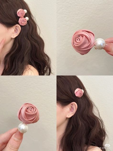 sleek hairstyles Diy Hair Accessories Beads, Scrunchies Aesthetic, Κούρεμα Bob, Diy Hair Scrunchies, Diy Hair Accessories Ribbon, Hair Tie Accessories, Birthday Hairstyles, Easy Bun Hairstyles, Barbie Hair