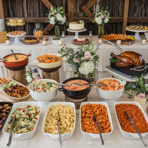 5 Essential Tips for the Perfect Pasta Bar Buffet: Your Ultimate Guide - Italian Wedding Buffet Ideas, Pizza Pasta Bar Wedding, Welcome Food Ideas, Pasta For Birthday Party, Pasta Bar Toppings, Pasta Bar Wedding Reception Buffet, Italian Buffet Ideas Pasta Bar, Pasta Bar For Wedding, Pasta Bar Party Ideas