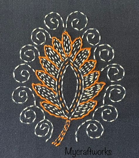 Hand embroidery,Free embroidery design,Running stitch,Whipped Running stitch,Free hand embroidery design,Hand embroidery motif, simple embroidery desi Running Stitch Embroidery Patterns, Running Stiches Embroidery Patterns, Run Stitch Embroidery Design, Katha Stitch Kurti Design, Kantha Stitch Kurti Designs, Kasida Work Embroidery, Embroidery Running Stitch Designs, Whipped Running Stitch Design, Running Stitch Motifs