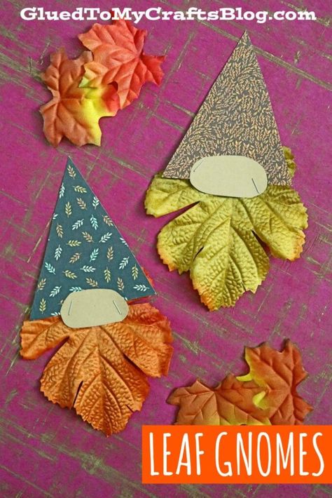 Gnome Thanksgiving Bulletin Board, Mushroom Crafts For Toddlers, Fall Gnome Bulletin Boards, Leaf Gnome, Gnome Craft, Fall Paper Crafts, Prek Ideas, September Crafts, November Crafts