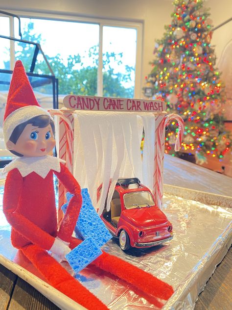 Elf on the shelf car wash Elf On The Shelf Bunk Beds, Elf On The Shelf Ideas Car Wash, Elf On The Shelf Presents, Elf Car Wash Ideas, Elf On The Shelf Truck Ideas, Elf On The Shelf Christmas Caroling Ideas, Elf On The Shelf Ideas Car, Elf On The Shelf Ideas With Cars, Elf On The Shelf Dump Truck