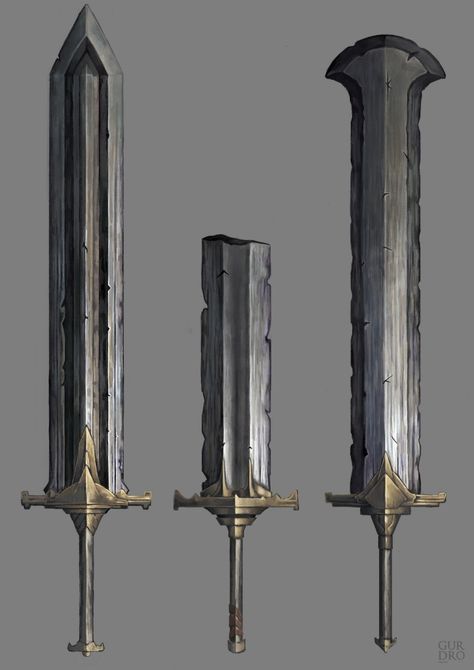 Fantasy Greatsword Design, Greatsword Reference, Fantasy Broadsword, Broadsword Concept Art, Giant Swords Fantasy, Greatsword Concept Art, Long Swords Fantasy, Big Swords Fantasy, Fictional Swords