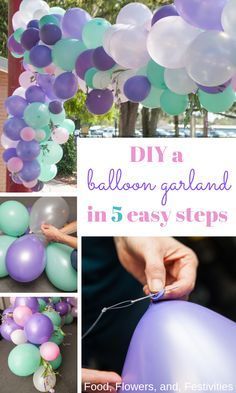 diy event Create a show-stopping balloon garland in 5 easy steps Ballon iDeen ? Birthday Balloon Sur Make A Balloon Garland, Pretty Decorations, Diy Balloon Decorations, Pretty Decor, Balloon Diy, Mermaid Birthday, Diy Party Decorations, Balloon Arch, Pretty Pastel