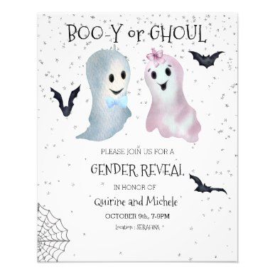 Gender Reveal Ideas Spooky, Little Boo Gender Reveal, Halloween General Reveal, Gender Reveal Ideas For Party Halloween, Pastel Halloween Gender Reveal, Boo Or Ghoul Gender Reveal, Boo-y Or Ghoul Gender Reveal, Gender Reveal Ideas For Party Theme Fall, Personal Gender Reveal Ideas