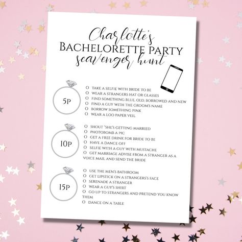 Scavenger Hunt Bachelorette Party, Bachelorette Party Scavenger Hunt, Bachelorette Card, Bachelorette Scavenger Hunt, Bachelorette Party Photo, Photo Scavenger Hunt, Hen Party Games, Photo Games, Bachelorette Party Supplies