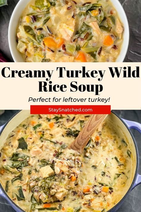 Turkey Broccoli Soup, Soup From Turkey Carcass How To Make, Creamy Turkey Soup From Carcass Recipes, Creamy Turkey And Wild Rice Soup, Turkey Carcass Soup Recipes, Leftover Wild Rice, Turkey Soup From Carcass Recipes, Turkey Carcass Soup, Wild Rice Soup Crockpot