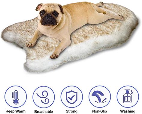 Amazon.com : · Petgrow · Thick Faux Fur Pet Dog Bed Mat for Small Dog Cat, Ultra Soft Warm Plush Puprug Pet Bed Cushion, Pet Bed Mattress Blanket Carpet Rug for Dogs Cats, Beige : Pet Supplies Stylish Dog Beds, Pet Transport, Dog Bed Mat, Bed Cushion, Dog Essentials, Dog Bed Furniture, Christmas Pet, Bed Mats, Dog Shop