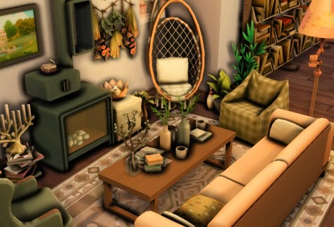 Cottagecore Living Room Sims 4 Cc, Sims 4 Cottage Decor Cc, Sims 4 Cozy Aesthetic, Sims 4 Cottagecore Living Room, Sims 4 Cc Collection Furniture, Sims 4 Boho House Cc, Sims 4 Cluttered House, Sims 4 Cc Cottagecore House, Cottagecore Bedroom Sims 4