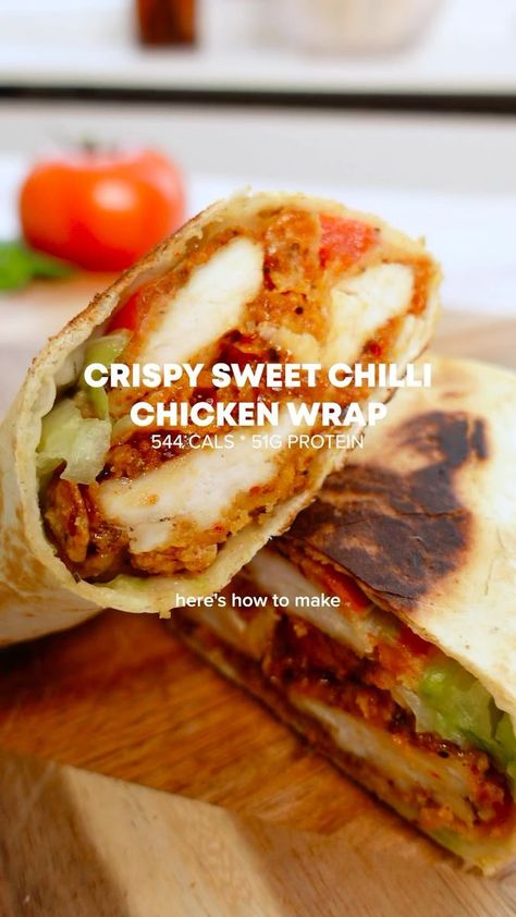 Crispy Chicken Wraps, Sweet Chilli Chicken, Fitness Content, Pizza Express, Raw Chicken Breast, Chicken Wrap, Chilli Chicken, Sweet Chilli, Chicken Wraps