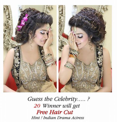 Wedding Eye Makeup, Beauty Parlour, Bridal Make Up, Indian Bridal Hairstyles, Beauty Parlor, Wedding Updo, Hindu Wedding, Bridal Hairstyles, Free Hair