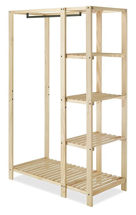 Clothing Rack Bedroom, Plant Rack, Dream Closet Design, Wood Wardrobe, Wooden Wardrobe, Kraf Diy, Closet System, Wardrobe Closet, Closet Designs