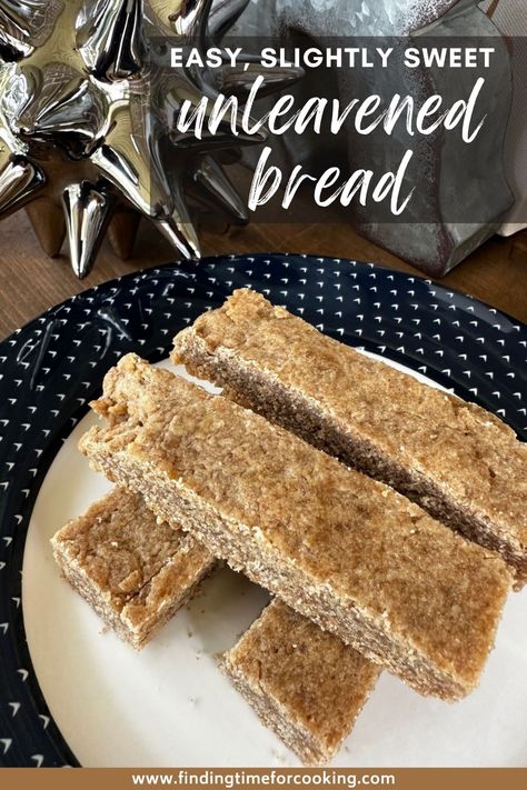 Easy Slightly-Sweet Unleavened Bread | This whole wheat slightly-sweet unleavened bread is super easy to make, a great option for Passover & the Days of Unleavened Bread! Easy unleavened bread recipes that aren't matzo. #unleavenedbread #unleavened #passover Whole Wheat Unleavened Bread, Communion Bread Recipe Unleavened, Unleavened Bread Recipe Communion, Gluten Free Unleavened Bread Recipe, Sweet Unleavened Bread Recipe, Soft Unleavened Bread Recipe, Gluten Free Unleavened Bread, Passover Bread Recipe, Unleavened Recipes