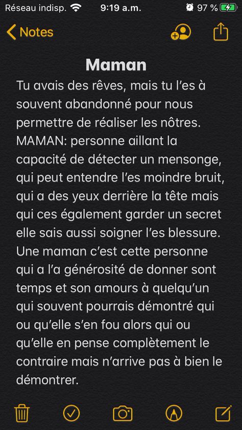 Texte mère fête importante Note Iphone Texte, French Words Quotes, Happy Mom Day, French Quotes, Bad Mood, French Words, Happy Mom, Love Messages, Positive Vibes