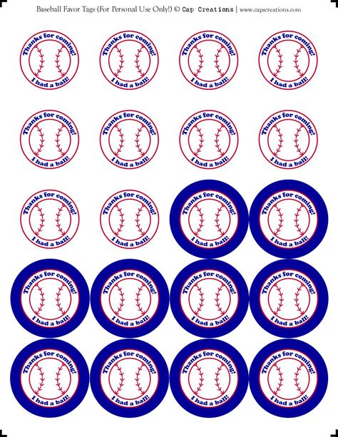 baseball favor tags -- printable Handcrafted Jewelry Silver, Baseball Favors, Baseball Party Favors, Printable Baseball, Baseball First Birthday, Handstamped Jewelry, Hummingbird Print, Baseball Crafts, Baseball Theme Party